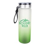 20 oz Halcyon® Frosted Glass Bottle with Screw on Lid
