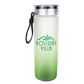 20 oz Halcyon® Frosted Glass Bottle with Screw on Lid