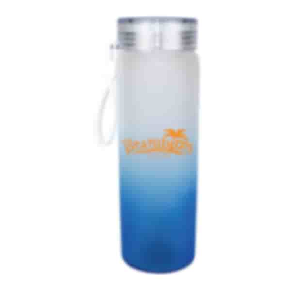 20 oz Halcyon® Frosted Glass Bottle with Screw on Lid