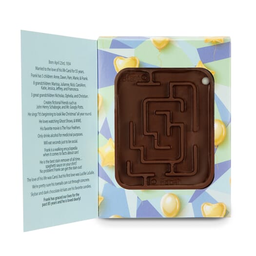 Fully Customizable Box with Milk Chocolate Molded Maze
