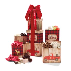 Plaid Tidings Holiday Tower
