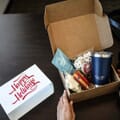Open box showing contents