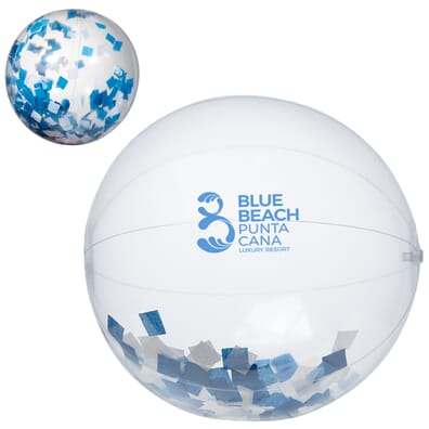 Confetti Filled Round Clear Beach Ball