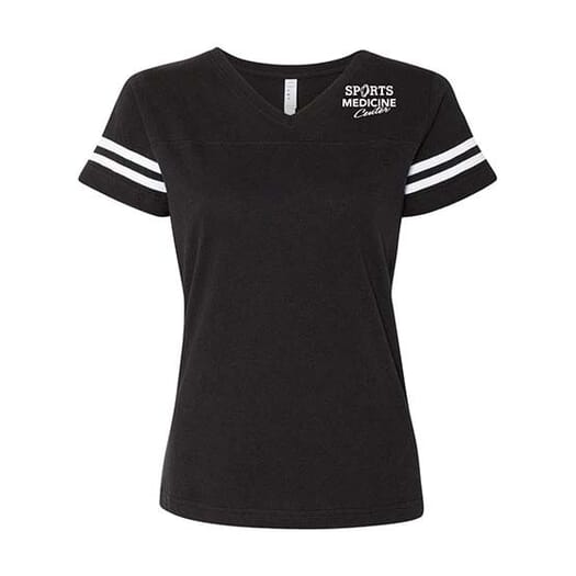 Women's LAT Fine Jersey V-Neck Football T-Shirt