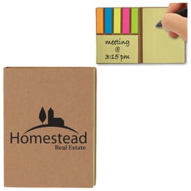 Sticky Note &amp; Flag Set with Recycled Paper Cover