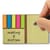 Sticky note pad open, in use