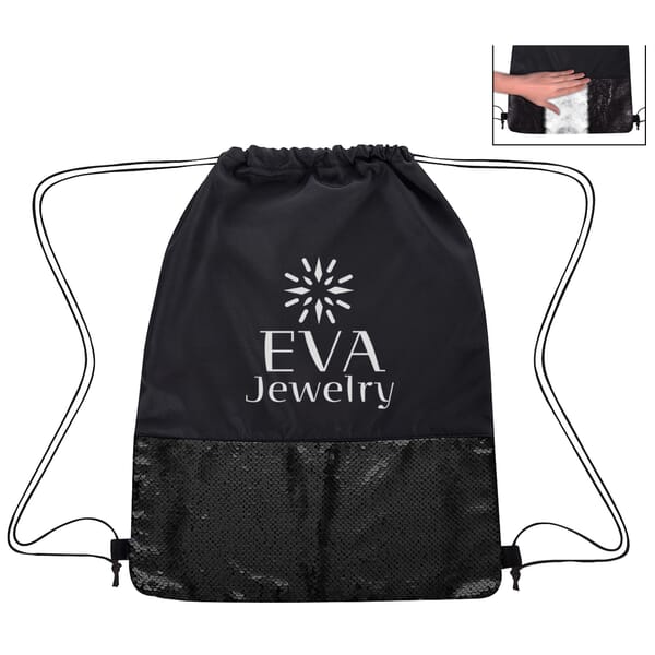 Flip Sequin Drawstring Bag