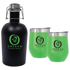 Stemless Wine and Growler Gift Set