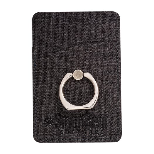 Leeman™ RFID Phone Pocket with Metal Ring Phone Stand