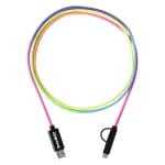 5 ft 3-in-1 Rainbow Braided Charging Cable