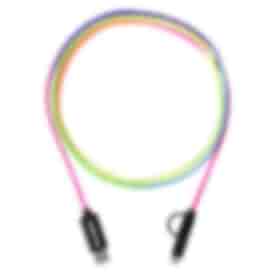 5 ft 3-in-1 Rainbow Braided Charging Cable