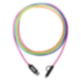 10 ft 3-in-1 Rainbow Braided Charging Cable