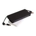 Power bank with cords showing
