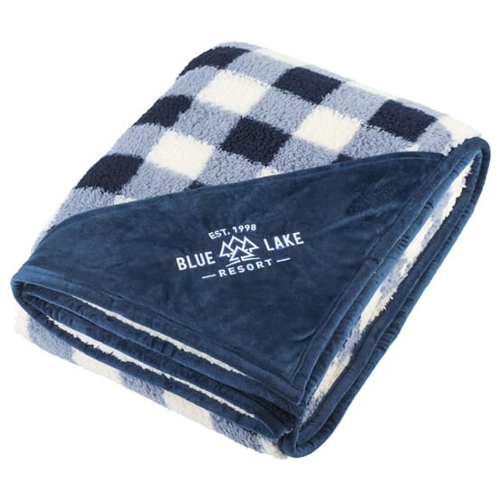 Field & Co.® Double Sided Plaid Sherpa Blanket