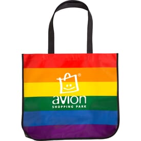 Large Rainbow Laminated Tote