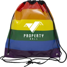 Jumbo Rainbow Drawstring Backpack