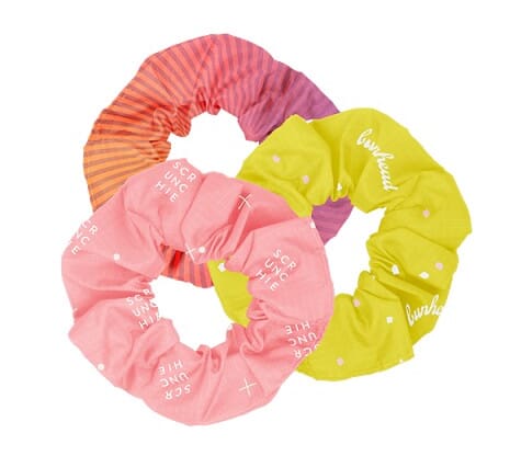 custom printed scrunchies for breast cancer awareness