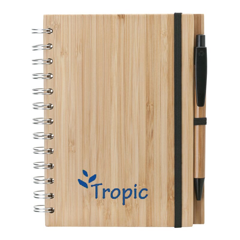2. Albany Bamboo Notebook & Pen Set