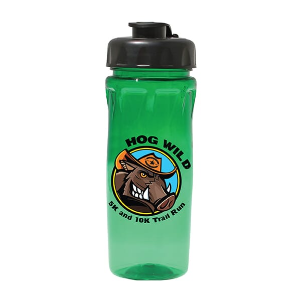 18 oz Poly-Saver PET Bottle with Flip Top Cap- Full Color Digital