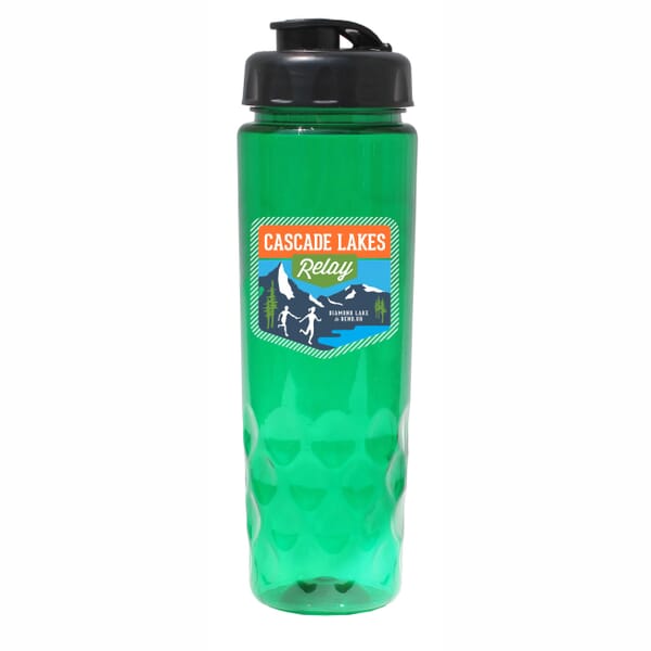 24 oz Poly-Saver PET Bottle with Flip Top Cap- Full Color Digital