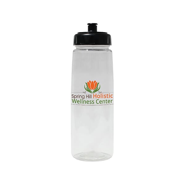 30 oz Poly-Saver PET Bottle with Push 'N Pull Cap- Full Color Digital