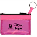 The Rainbow Translucent/Crystal Clear Zip Pouch with Key Ring