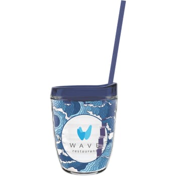 12 oz Made in the USA Tumbler w/Lid &amp; Straw