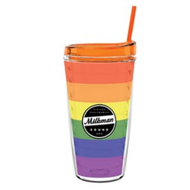 16 oz Made in the USA Tumbler w/Lid &amp; Straw