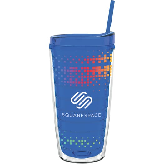 16 oz Made in the USA Tumbler w/Lid & Straw
