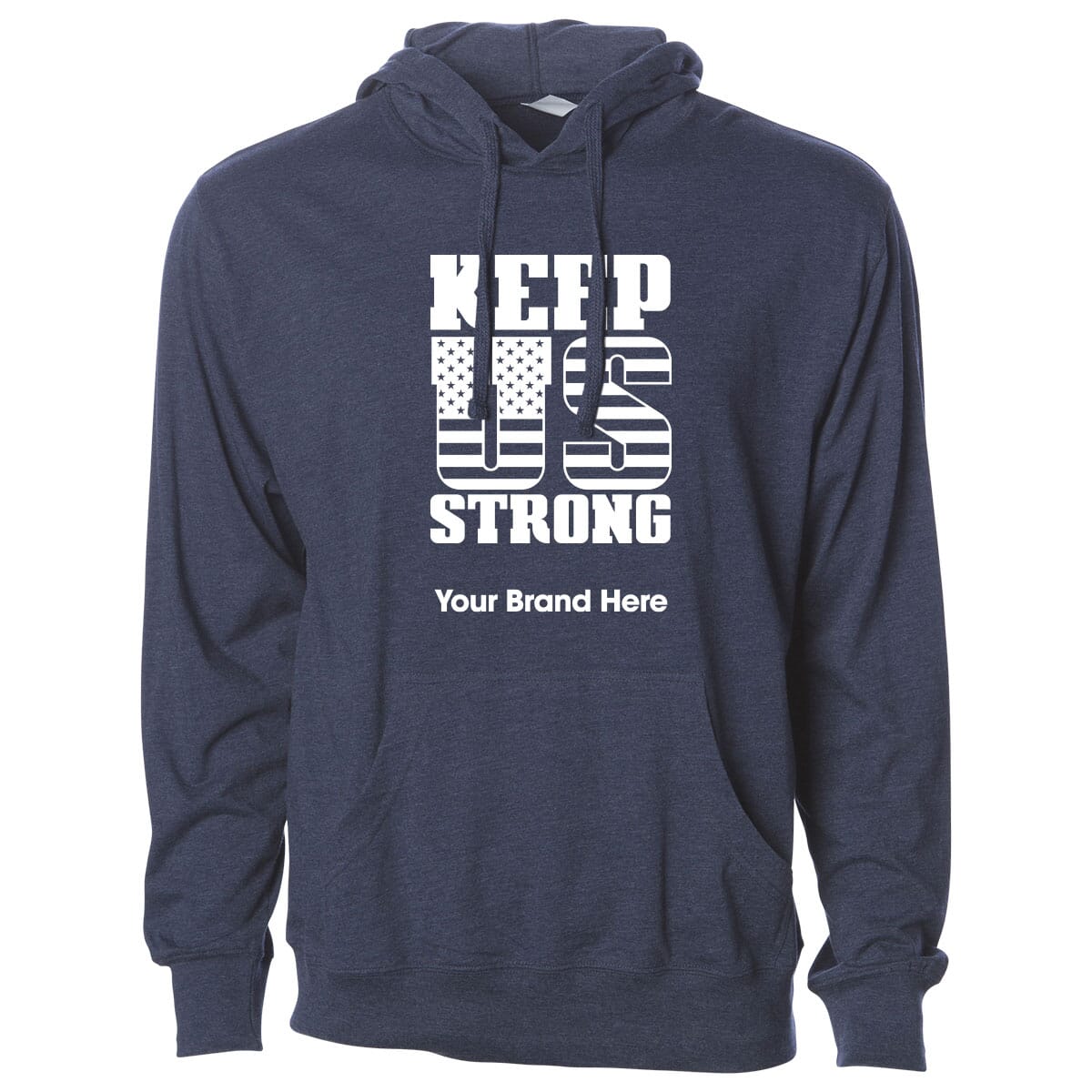 Men's Independent Trading Company Lightweight Jersey Hooded Pullover - Keep US Strong