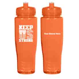 28 oz Poly-Clean™ Plastic Bottle - Keep US Strong
