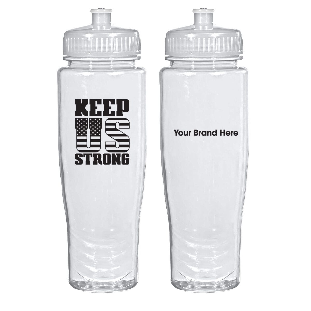 28 oz Poly-Clean™ Plastic Bottle - Keep US Strong