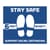 12" x 14" Rectangle- Stay Safe Floor Decal