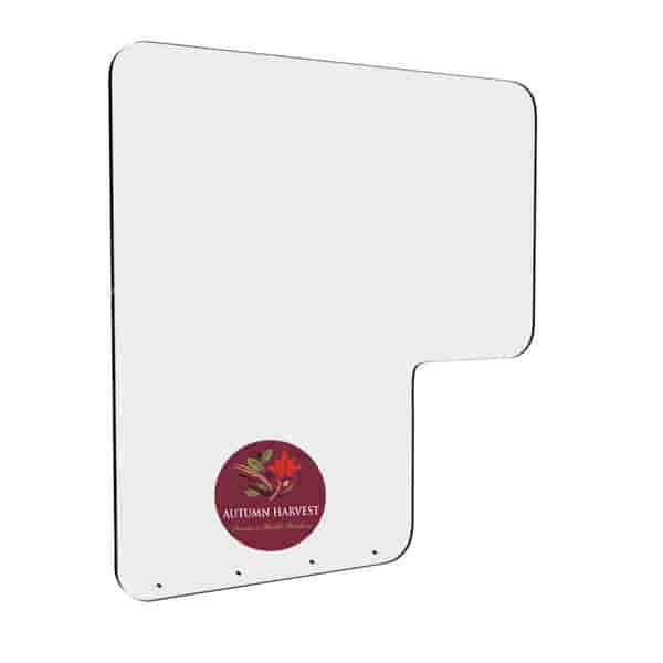 36"W x 38"H Health Guard Shield with Cut Out