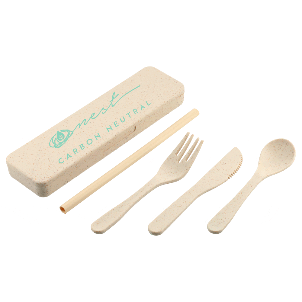 Wheat Straw Utensils To Go 