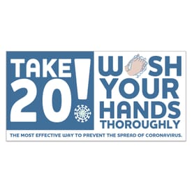 Take 20! Wash Your Hands Stickers