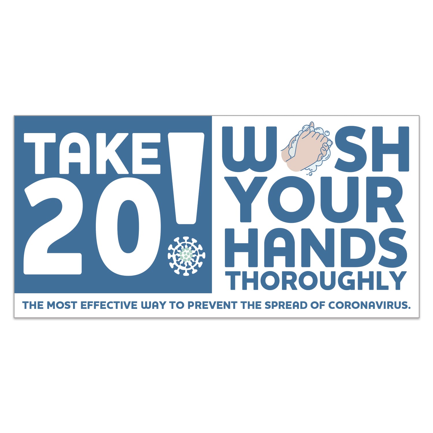 Take 20! Wash Your Hands Stickers