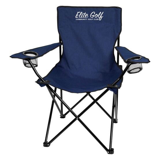 Heathered Folding Chair with Carrying Bag