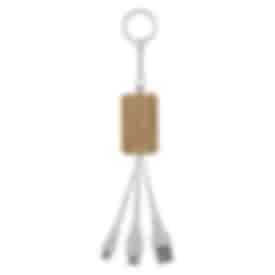 Bamboo 3-in-1 Charging Buddy Key Chain