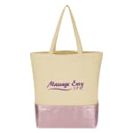 12 oz Cotton Metallic Accent Tote Bag