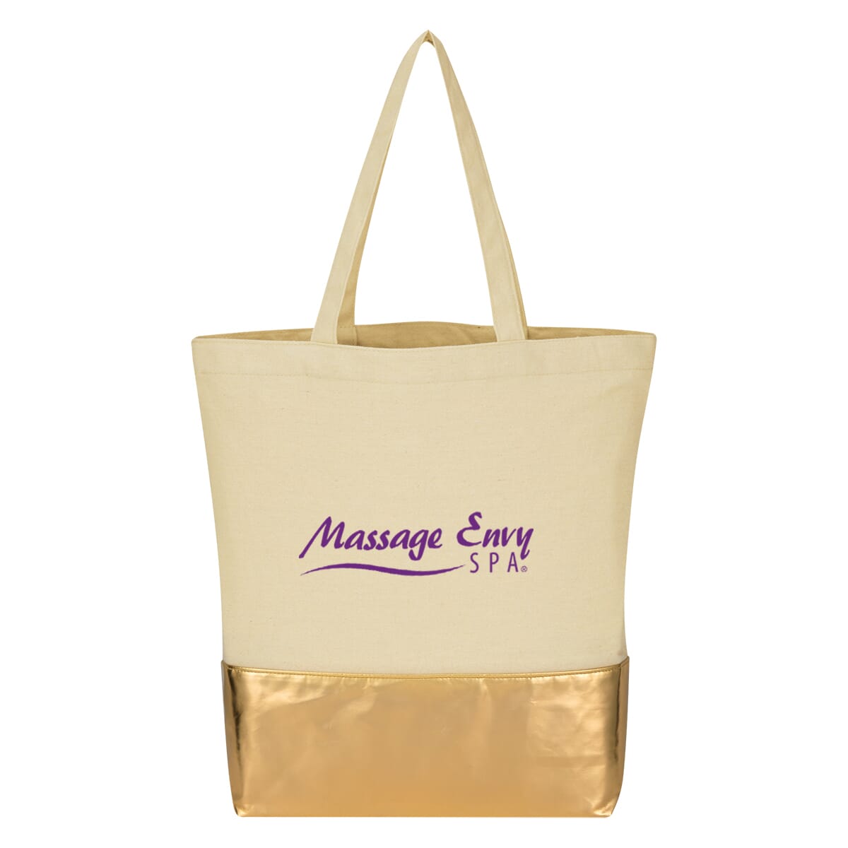 12 oz Cotton Metallic Accent Tote Bag