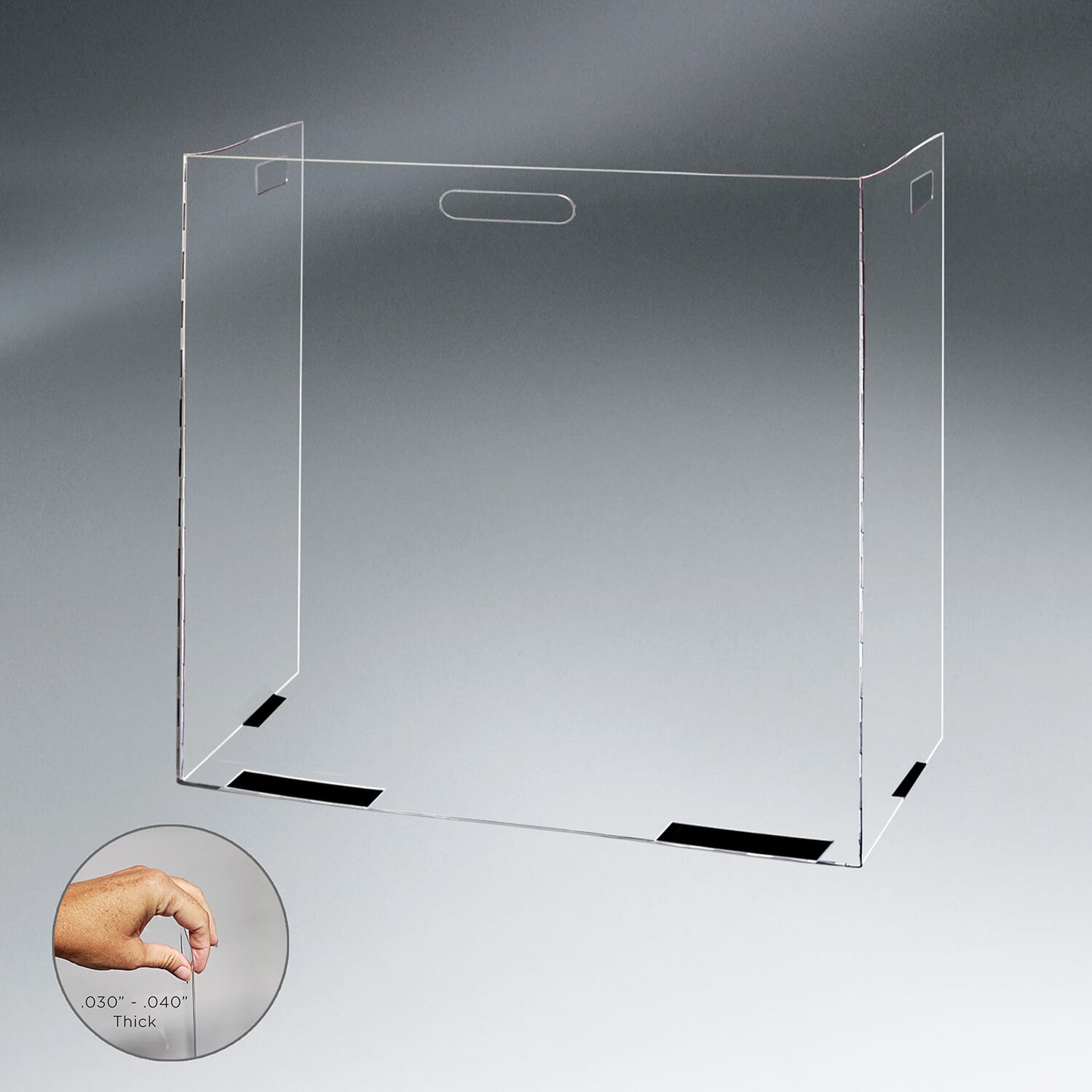 Foldable Portable Tabletop PETG Barrier