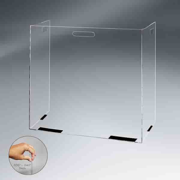 Foldable Portable Tabletop PETG Barrier
