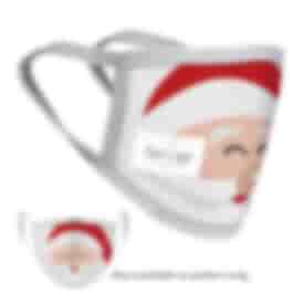 4-Ply Santa Face Mask with Logo - Adult and Youth