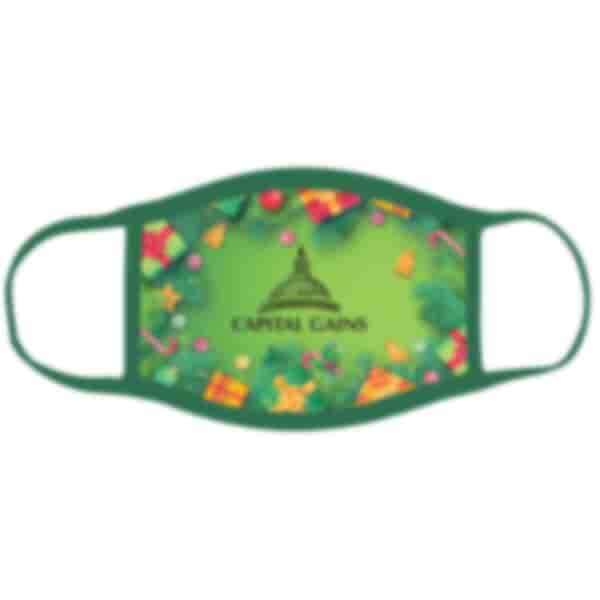 2 Ply Sublimated Polyester Holiday Face Mask