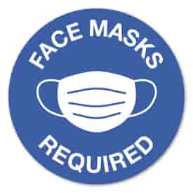12 Circle Stock Masks Required Wall Decal