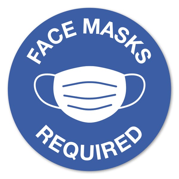 12 Circle Stock Masks Required Wall Decal