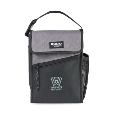 gray and black igloo inslated lunch bag