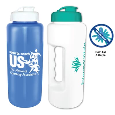 Custom 32 oz MicroHalt Grip Bottle with Flip Top Cap with Logo | Crestline