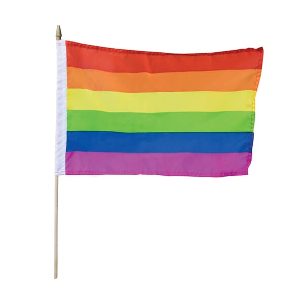 12" Pride Stick Flag w/ Spear Tip